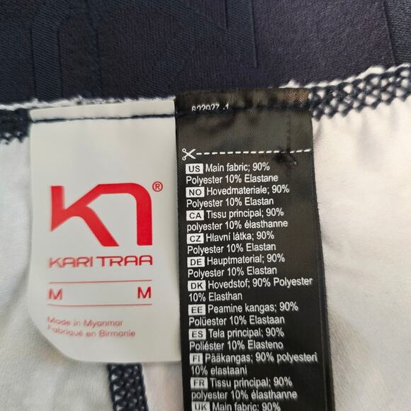 KARI TRAA Floral Design Athletic Athleisure Hiking Base Layer Leggings Women's M - Picture 4 of 4